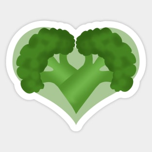 Broccoli heart Sticker